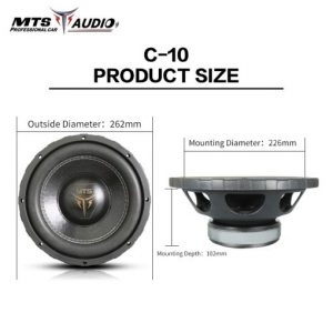 Loa Sub hơi 10 inch ô tô MTS-C10
