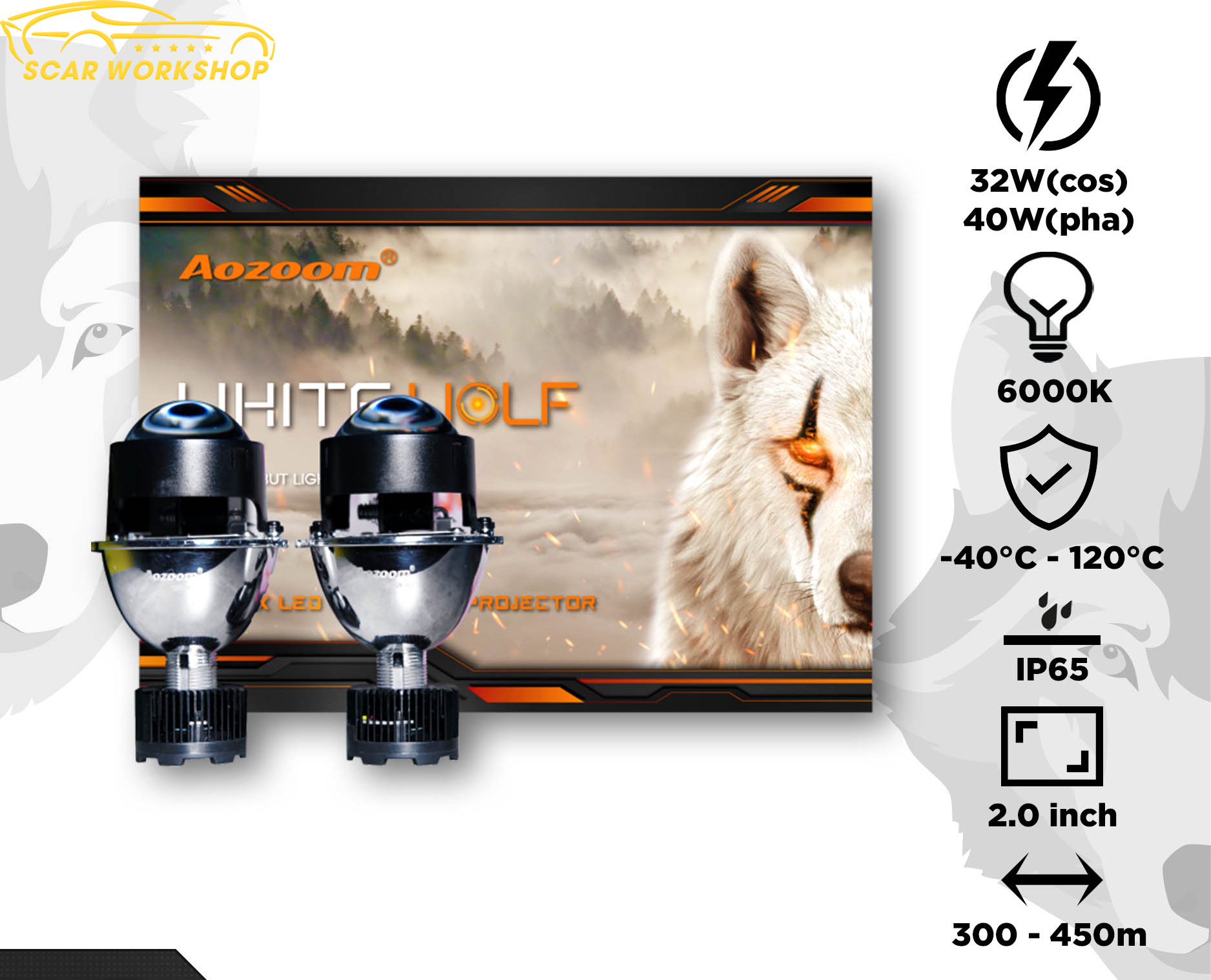 Thông số kỹ thuật của bi LED chân xoáy 2.0 White Wolf Light Thông số kỹ thuật của bi LED chân xoáy 2.0 White Wolf Light