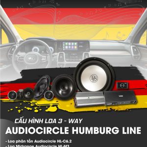 Combo Độ Loa STEG AUDIOCIRCLE HAMBURG LINE(+Loa 3way+Sub hơi+Amly 6 kênh+Amly Sub hơi)