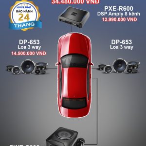 Combo Độ Loa Alpine DP-Series(DSP+Loa 3 way+Sub gầm ghế)