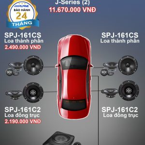 Combo Độ Loa Alpine J-Series(+ Sub PWE-S800)